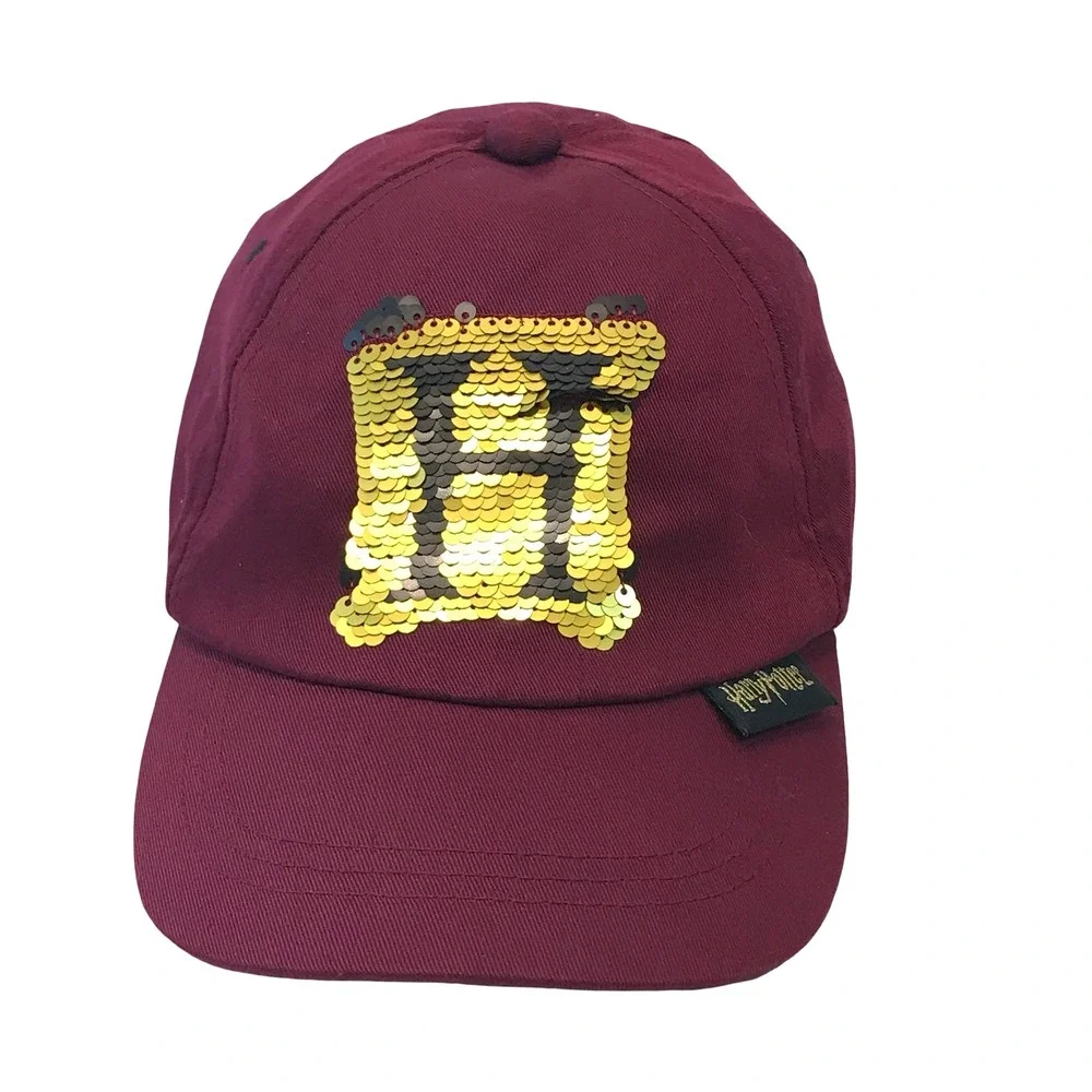 Harry Potter Burgundy Baseball Cap H Sequin‎ Golden Snitch Kids 4-8 Years